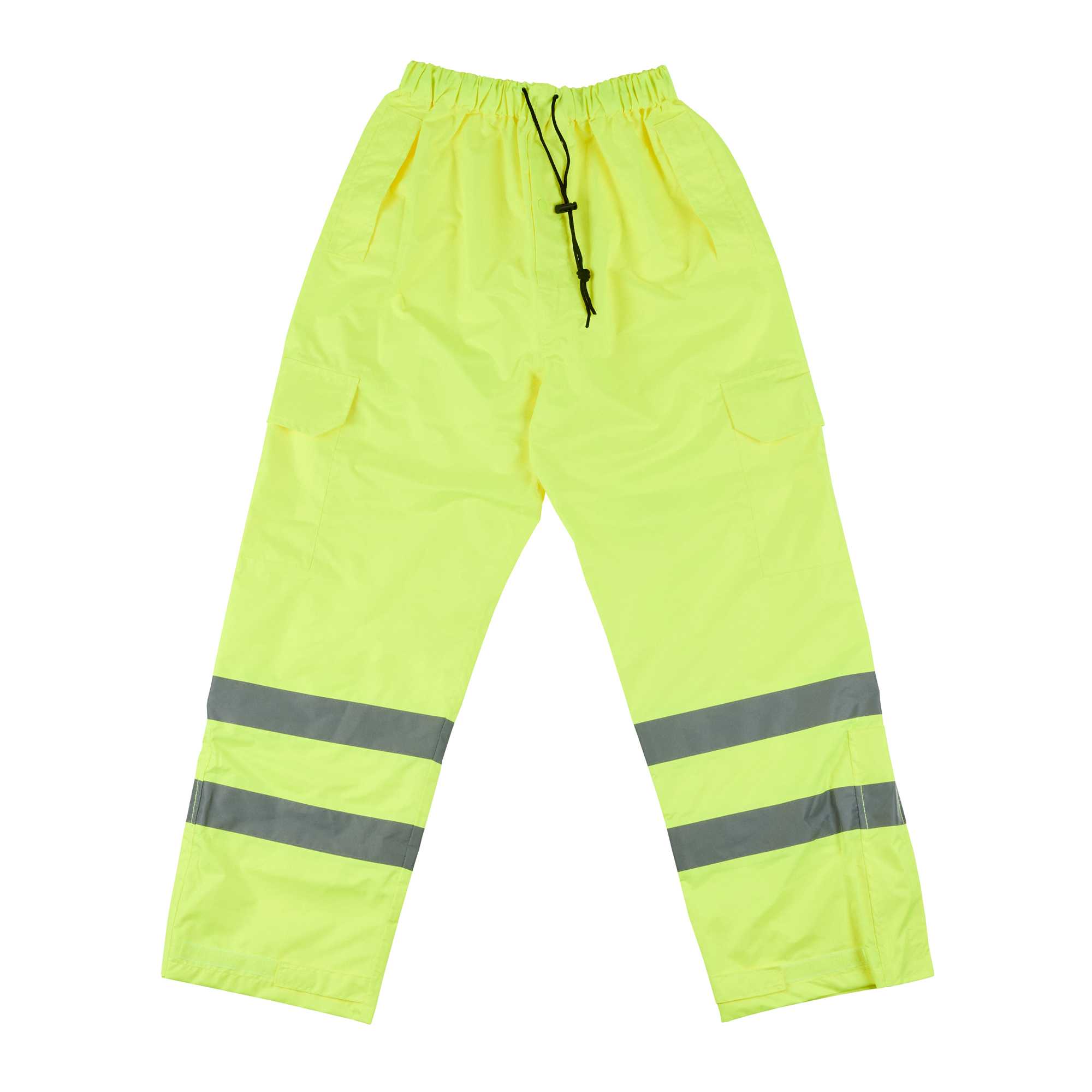 Be Safe Class E Lime L High Visibility Lightweight Rain Pants - Reflective Tape - 1 count box