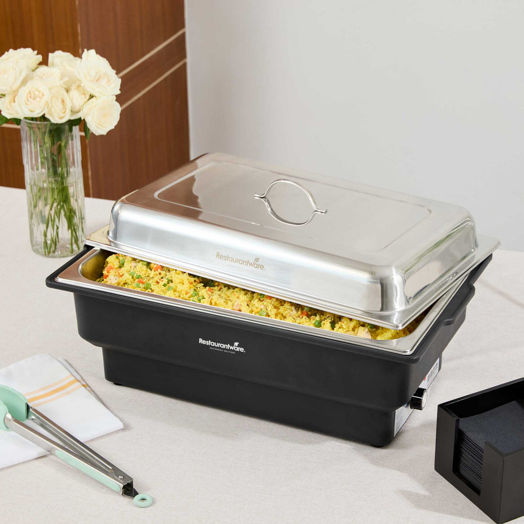 Cater Tek Full Size Stainless Steel Chafer Cover - with Handle - 1 count box