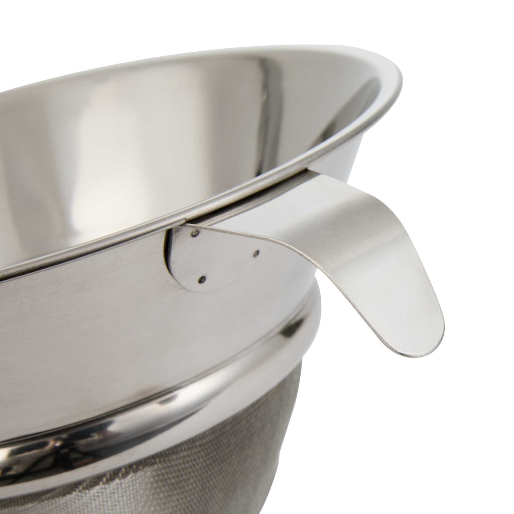 Met Lux Stainless Steel Bouillon / Chinois Strainer - Extra Fine Mesh - 8" - 1 count box