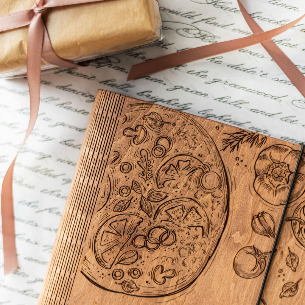 Wooden Recipe Book – Pizza Recipes