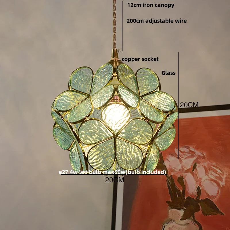 DecorBites™ Glass Copper LED Pendant & Luxury Hanging Light Fixture