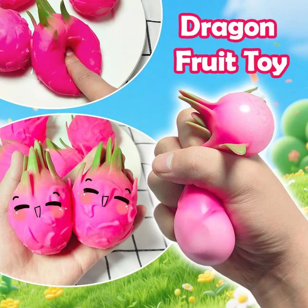 Funny Dragon Fruit Squeeze Ball | Simulation Fruit Squishy Fidget Sensory Toy