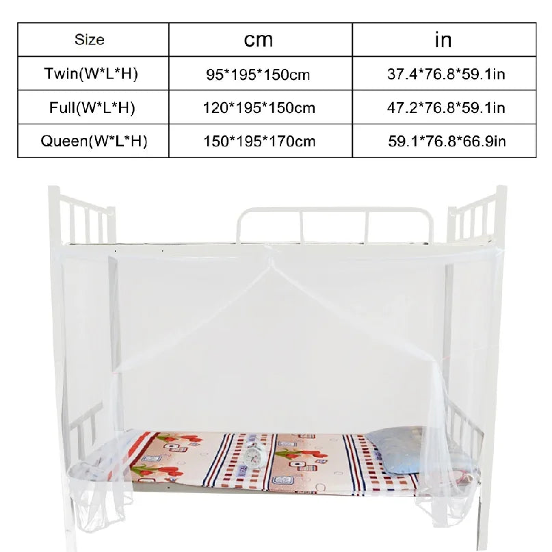 Queen Size Mosquito Net for Bed | 4 Corner Post Canopy Netting