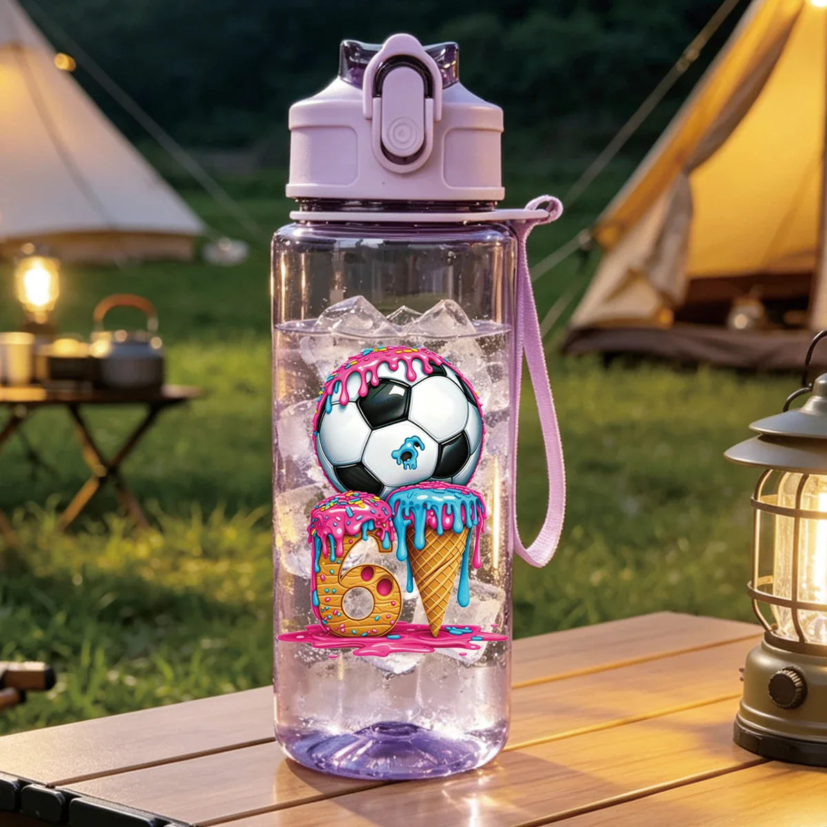 500ml 67 Printed Straw Cup | BPA Free Summer Water Bottle