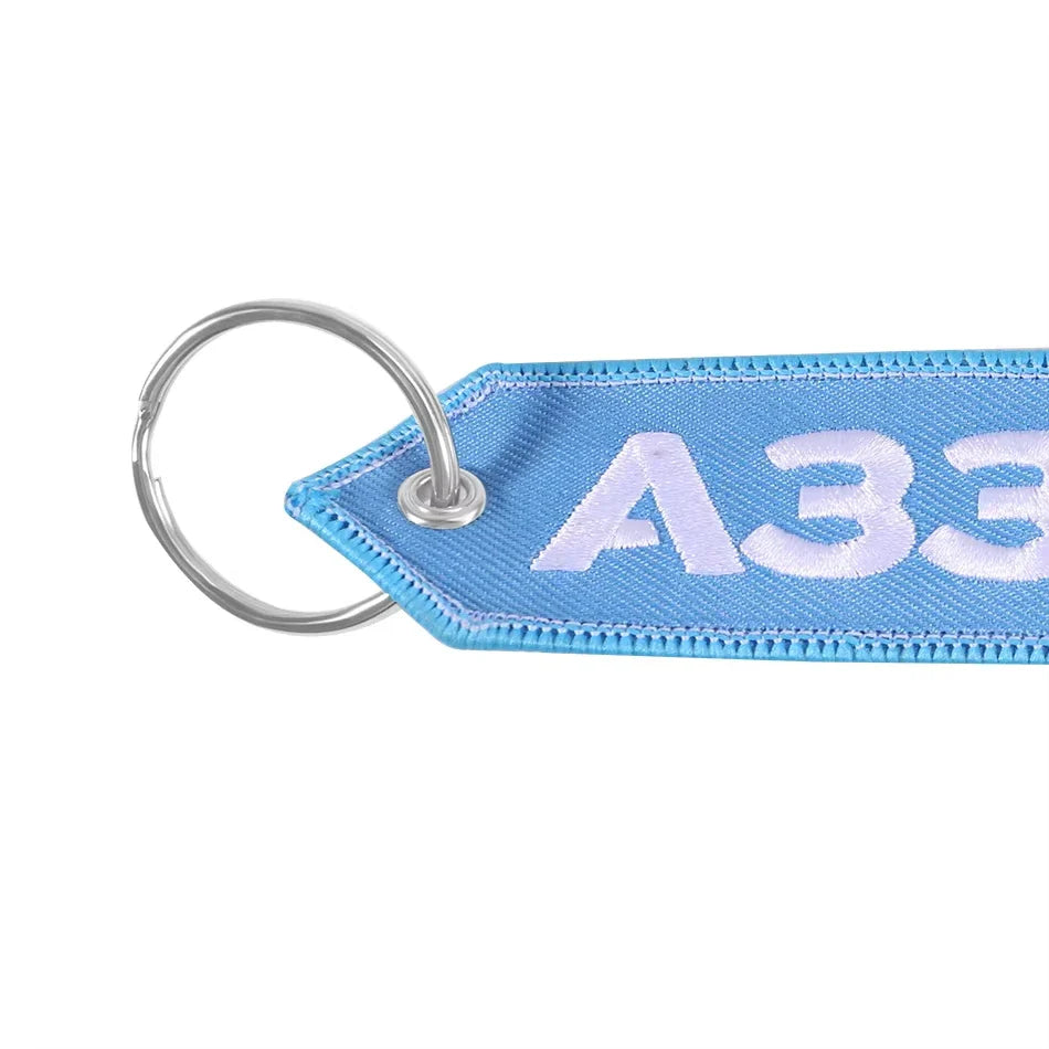 Airbus A330 NEO Keychain | Double-Sided Embroidery Aviation Gift