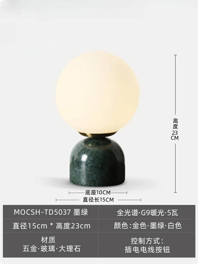 DecorBites™ Cream Wind Marble Table Lamp LED G9 Simple Designer Desk Light