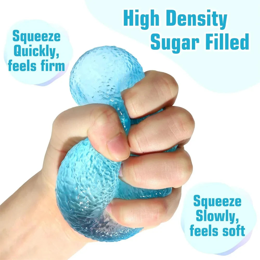 Textured Squishy Squeeze Toy | Malt Sugar Filled Stress Cube Fidget Toy