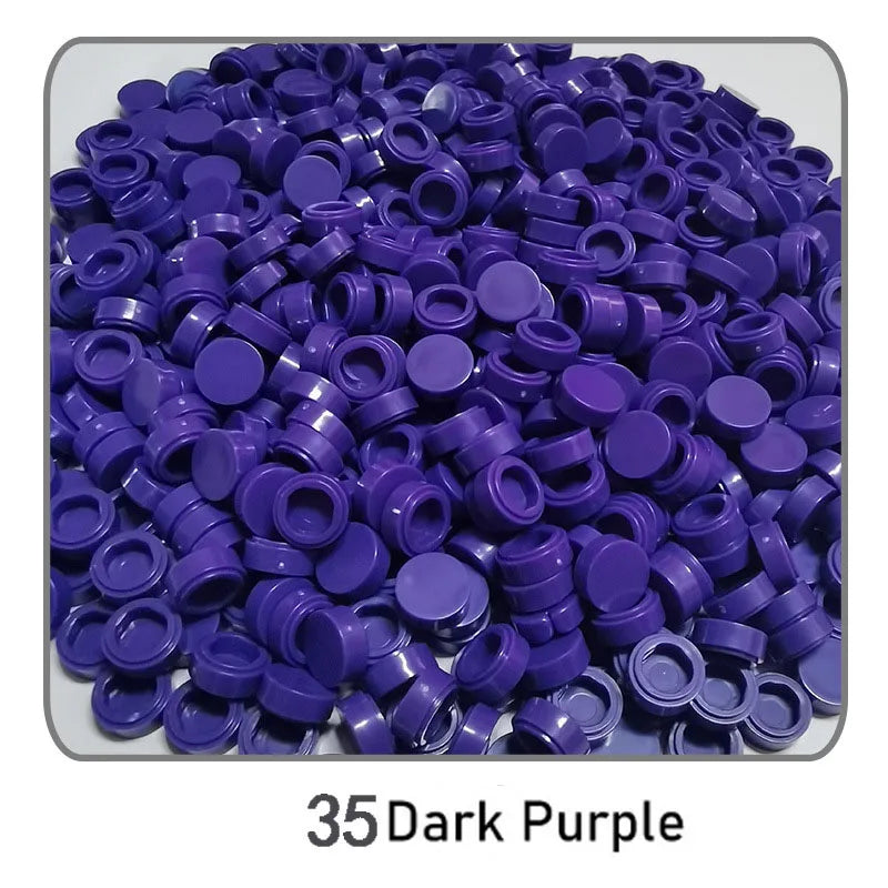 1000Pcs Tile 1x1 Round Building Blocks | 52 Color DIY Educational Creative Toy Set