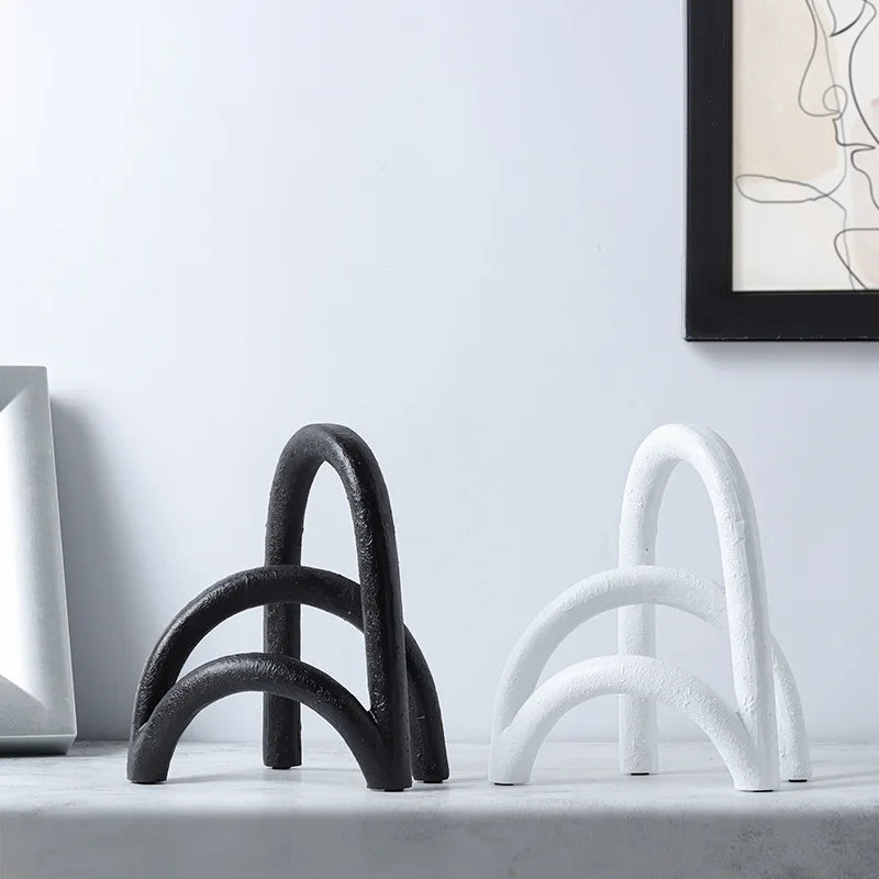 DecorBites™ Abstract Resin Geometry Arch Decor Figurine Craft for Home Decor