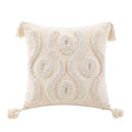 DecorBites™ Geometric Tufted Cushion Cover Beige Patchwork Pillow Covers Wabi-sabi Style