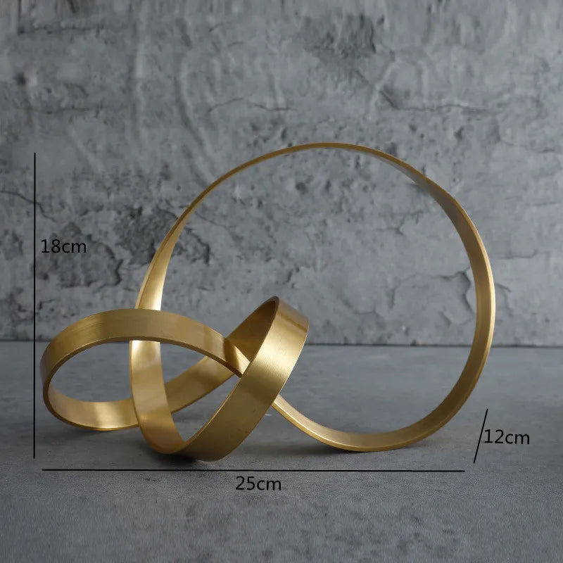 DecorBites™ Gold Rope Knot Metal Figurine Home Decor Accessory