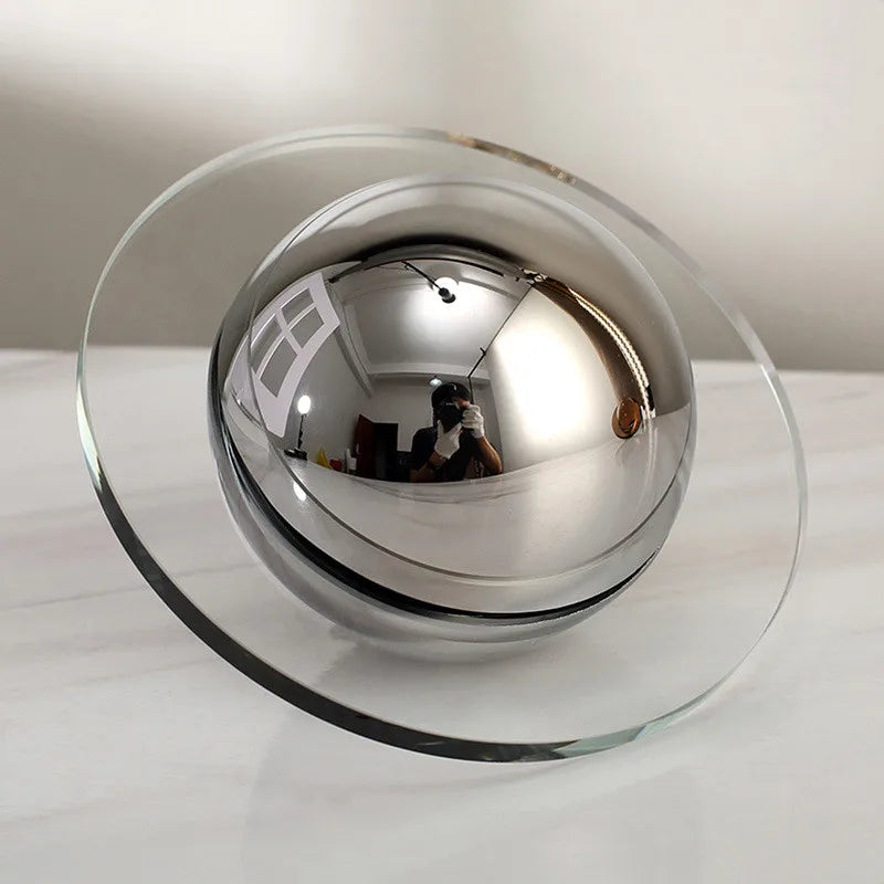 DecorBites™ Geometric Butterfly Crystal Ball Home Decor Figurine