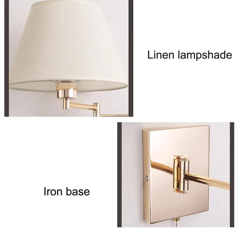DecorBites™ Adjustable Rocker Arm Wall Lamp for Living Room, Bedroom & Study