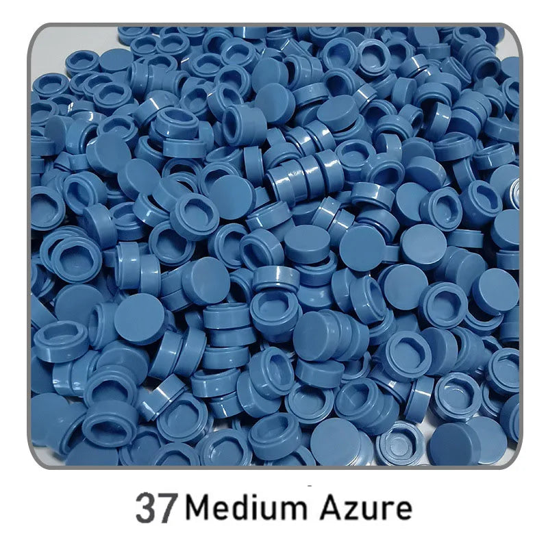 1000Pcs Tile 1x1 Round Building Blocks | 52 Color DIY Educational Creative Toy Set