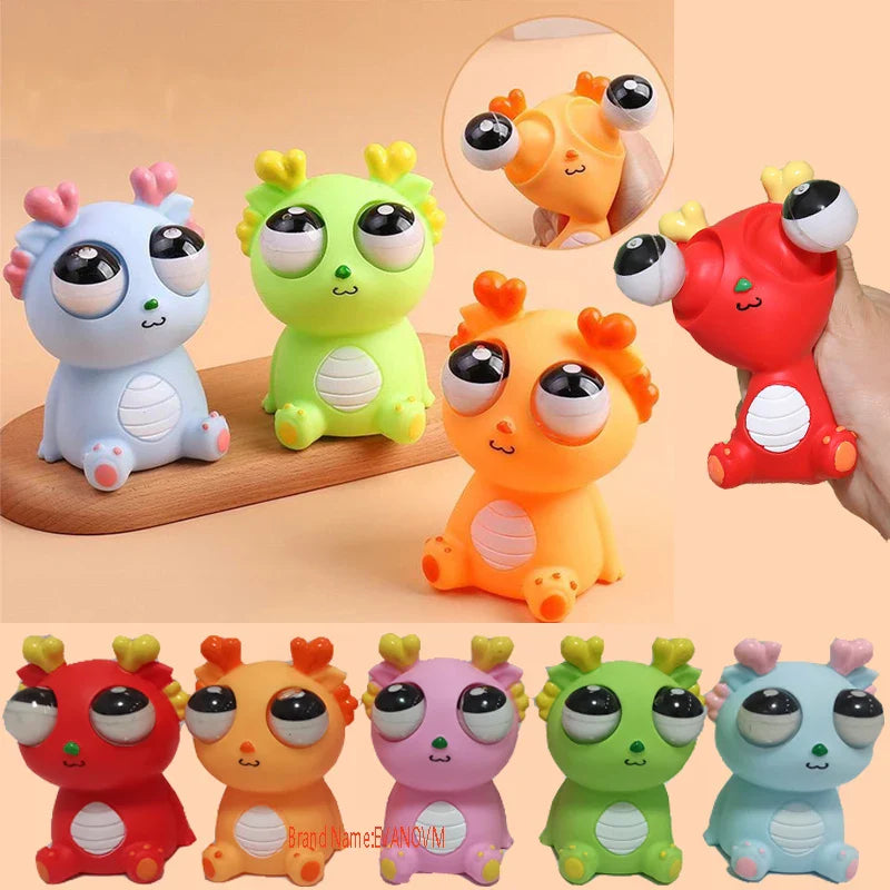 Squeeze-Activated Pop-Up Dragon Toy | Sensory Decompression Stress Relief