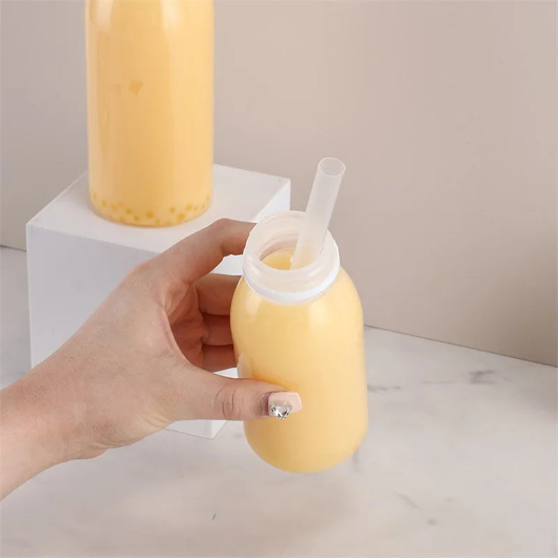 6pcs 100ml Small Plastic Bottles | Leakproof Portable Milk & Juice Bottles