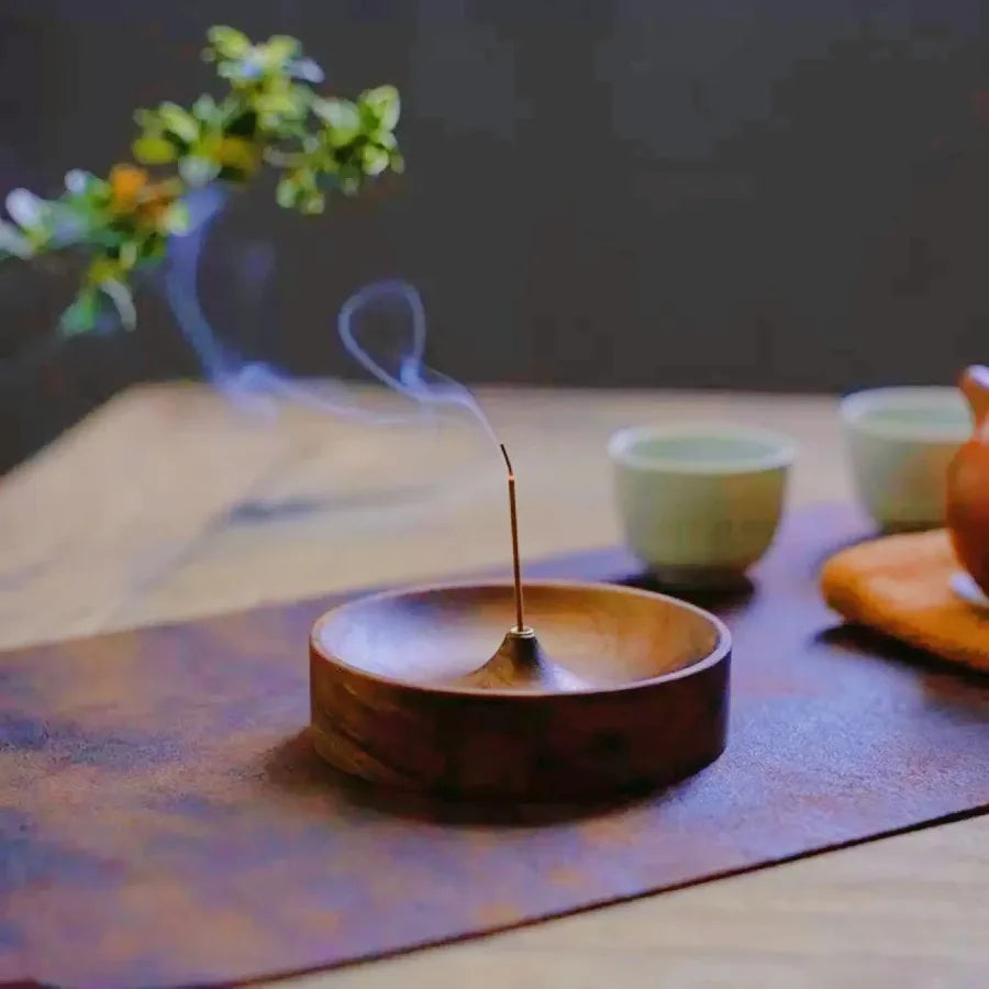 Solid Wood Incense Stick Holder | Handmade Tea Ceremony Incense Burner Tray