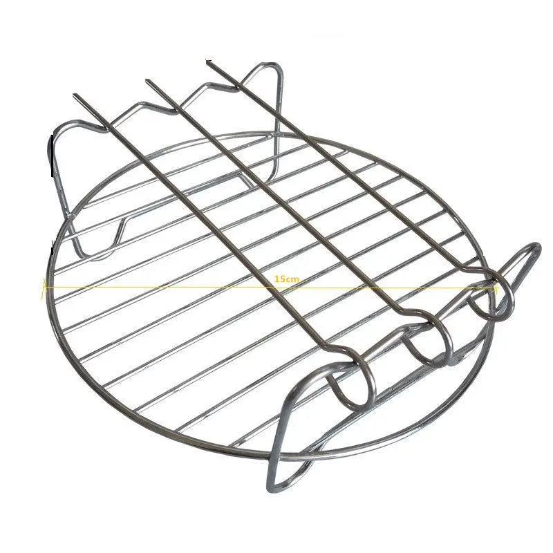 DecorBites™ Double Layer Stainless Steel BBQ Skewers Holder - Kitchen Tool