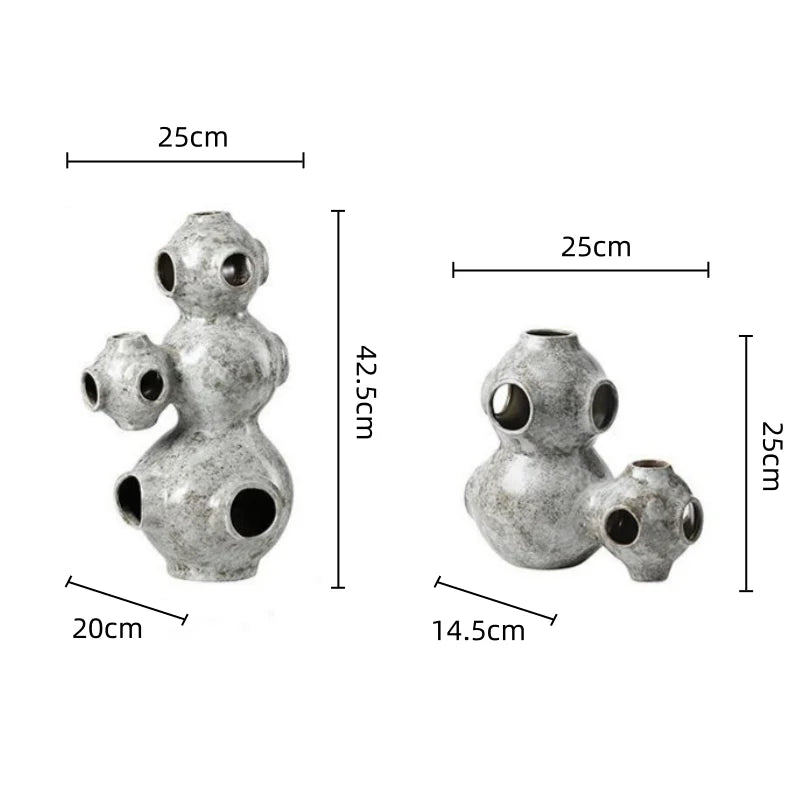 DecorBites™ Abstract Planet Hollow Pipe Ceramic Ornament Figurine - Home Decor Accessory