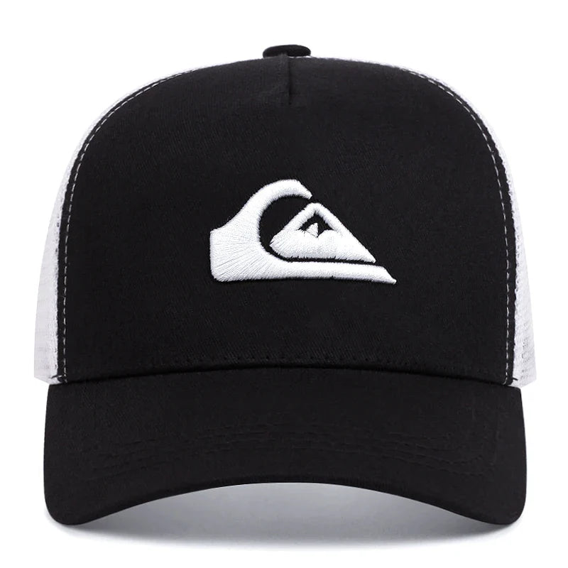 Triangle Surfing Embroidered Mesh Baseball Cap | Summer Breathable Hip Hop Trucker Hat