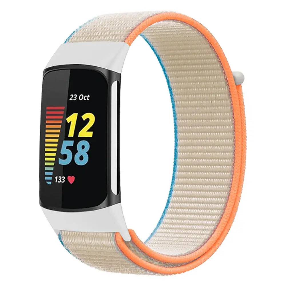 Fitbit Charge 5 6 Nylon Velcro Band - Durable Comfortable Strap