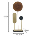 DecorBites™ Geometric Alloy Crafts Marble Base Statue Modern Home Decor