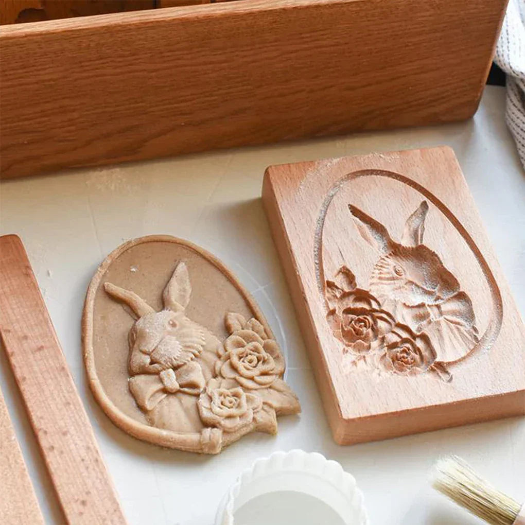 DecorBites™ Gingerbread Cake Wooden Mold: DIY Baking Accessory for Home Bakery