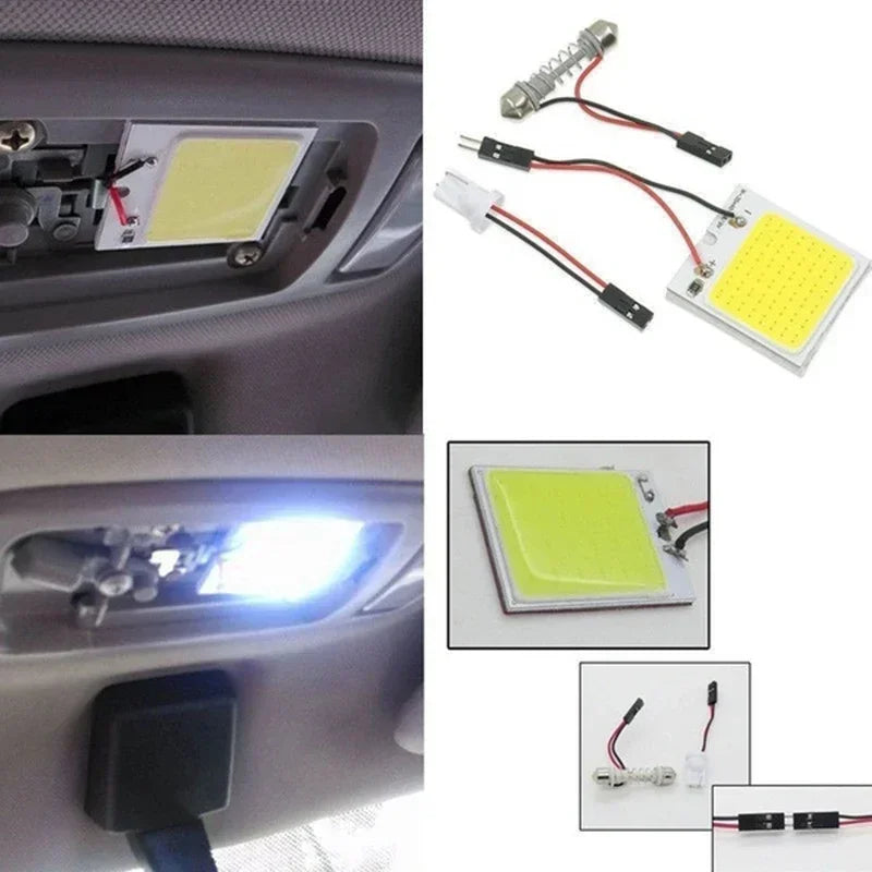 4-Pack T10 LED Car Interior Bulbs | 12V COB Dome Light