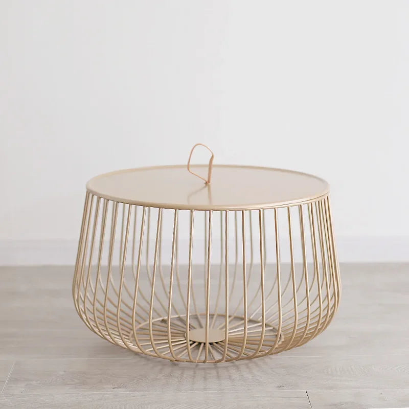 DecorBites™ Gold Pumpkin Coffee Table for Modern Living Room Décor