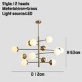 DecorBites™ Glass Bubble Chandelier for Kitchen Bar Dining Bedroom Lighting