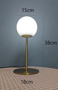 DecorBites™ Glass Ball Table Lamp for Bedroom, LED Desk Light with E27 Bulb