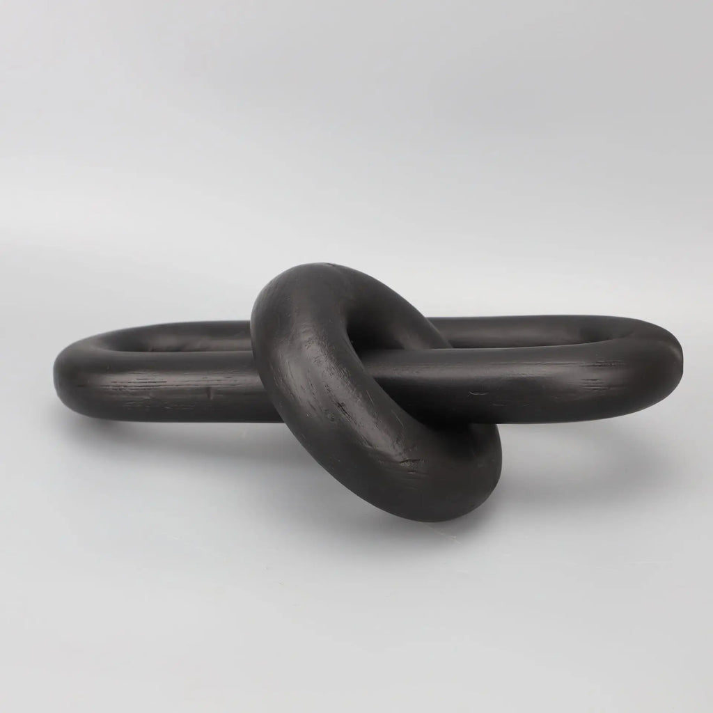 DecorBites™ Black Geometric Resin Ornament Ring Decor Home Figurine