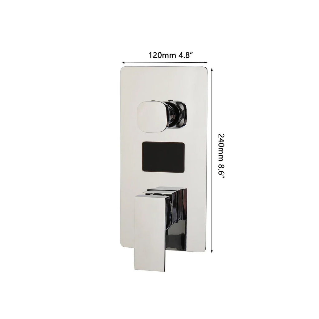 DecorBites™ Digital Shower Mixer Valve Control Panel with Single Handle - Wall Mount