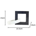 DecorBites™ Geometric Knot Sculpture Desk Decor - Abstract Square Ring Statue