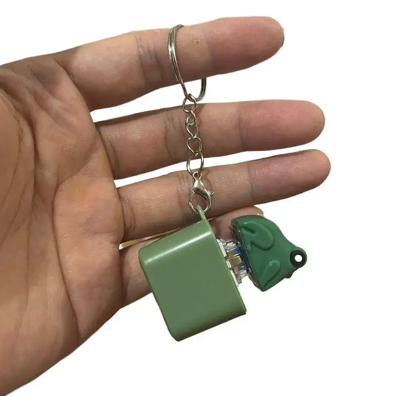 Funny Croaking Frog Keychain | Rechargeable Fidget Clicker with LED Light