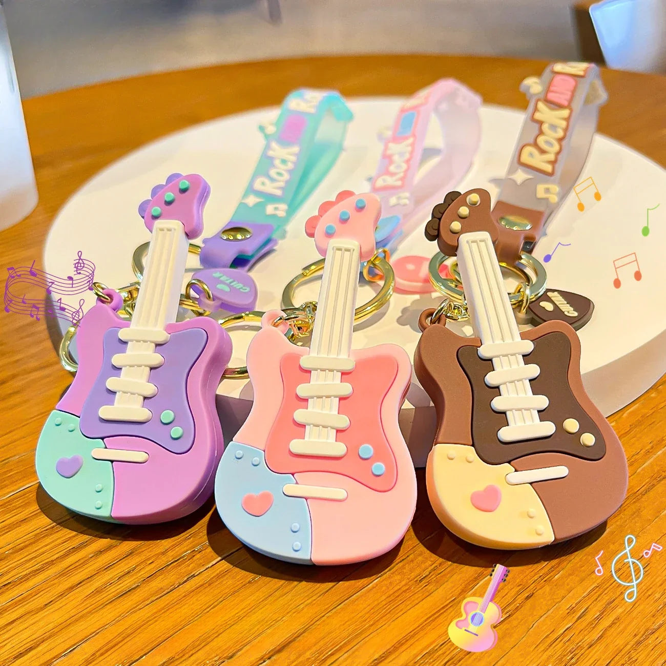 Creative Guitar Keychain | Cool Car Pendant for Music Lovers