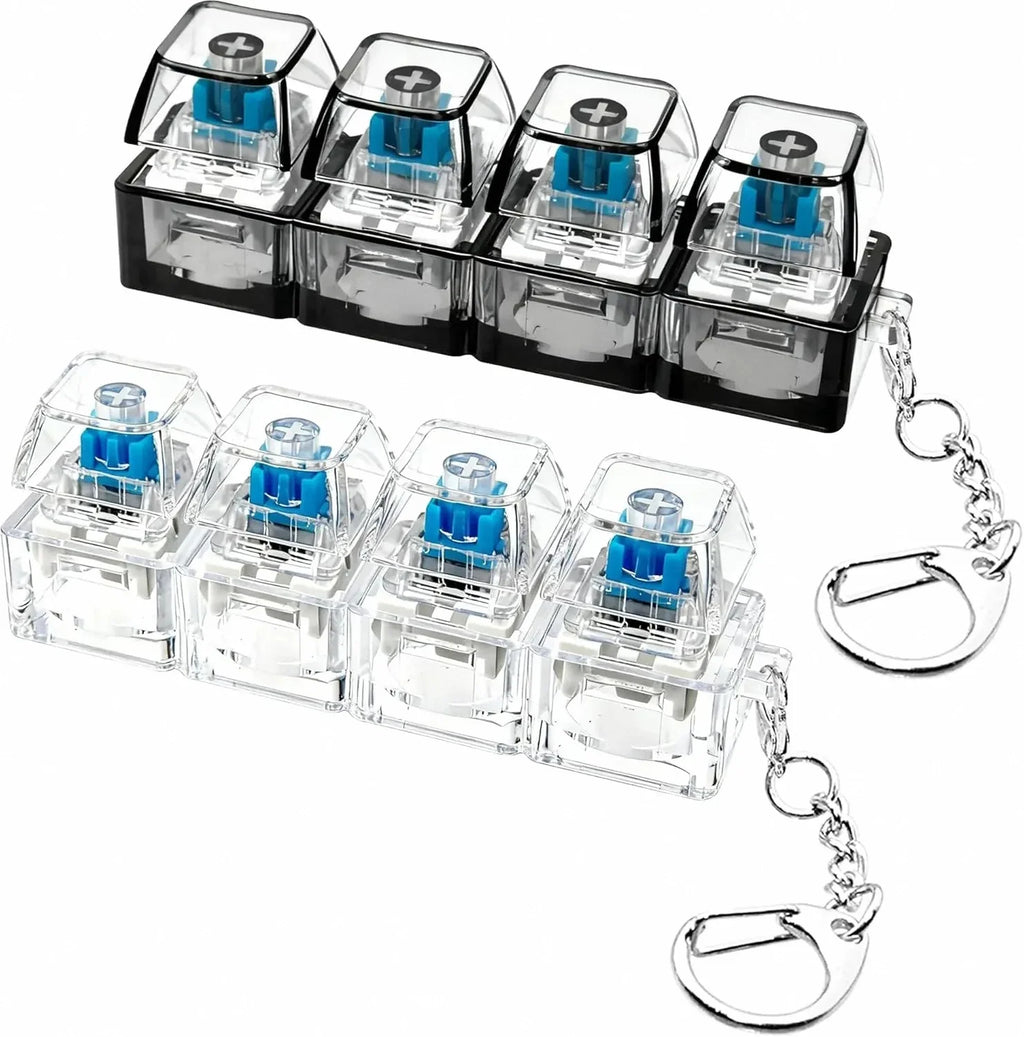 Clickable LED Keychain Fidget Toy | Light-Up Stress Relief Desk Accessory