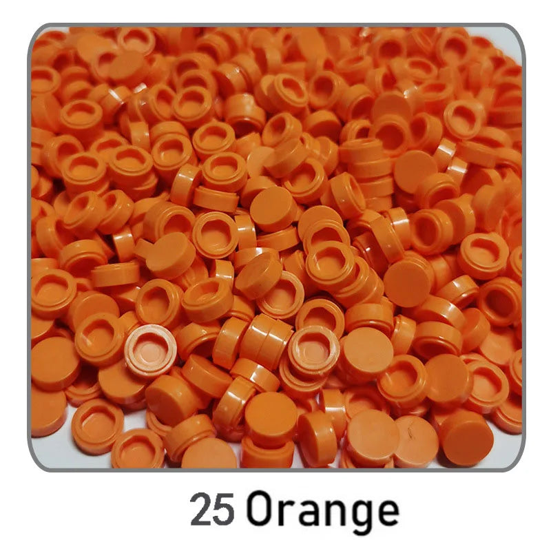 1000Pcs Tile 1x1 Round Building Blocks | 52 Color DIY Educational Creative Toy Set
