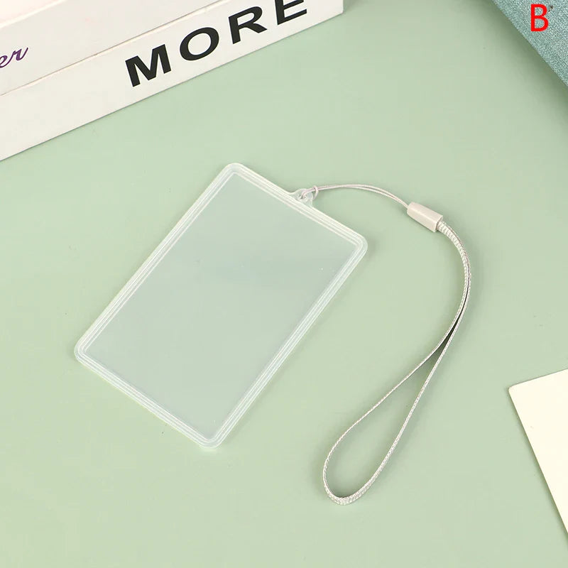 Transparent Card Holder Case | Waterproof ID Card Sleeve with Lanyard