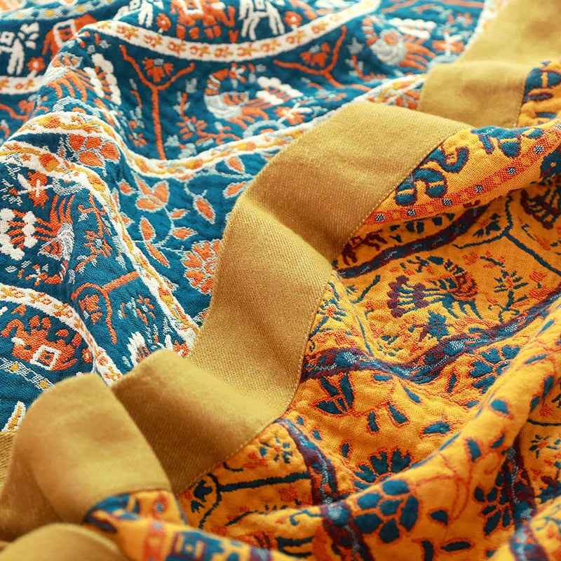 DecorBites™ Cotton Boho Manta Sofa Bed Throw Blanket