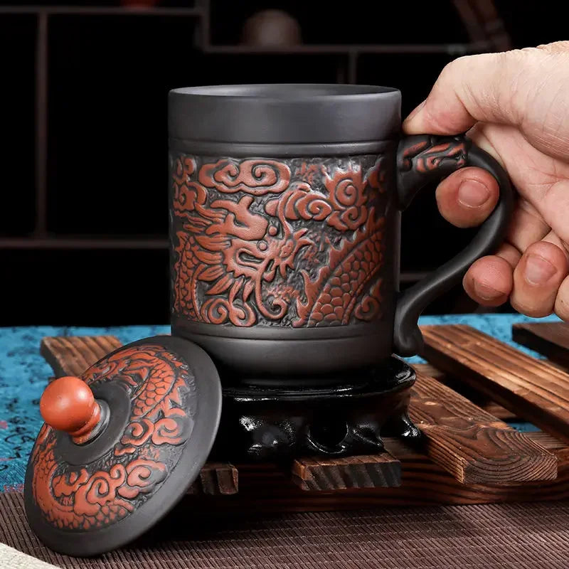 DecorBites™ Dragon Phoenix Thermo Coffee Travel Mug Gift
