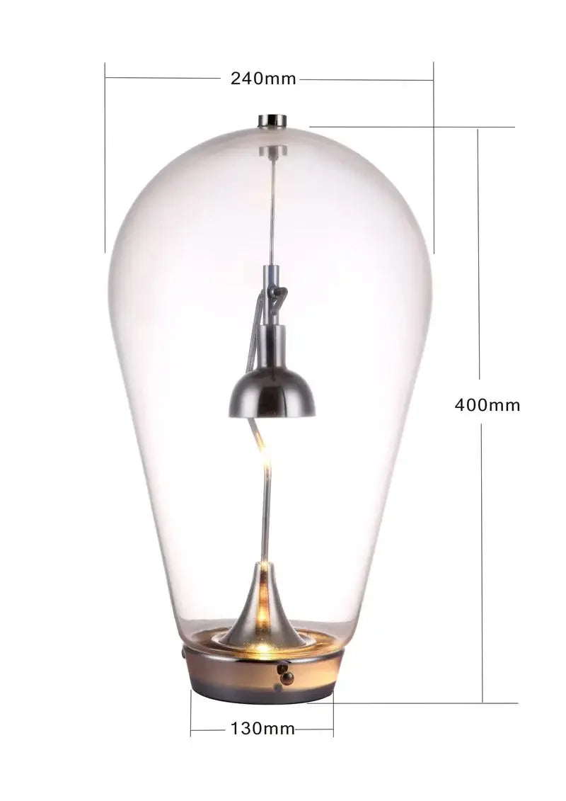 DecorBites™ Gravitational Chrome LED Table Lamp for Bedroom Study & Work