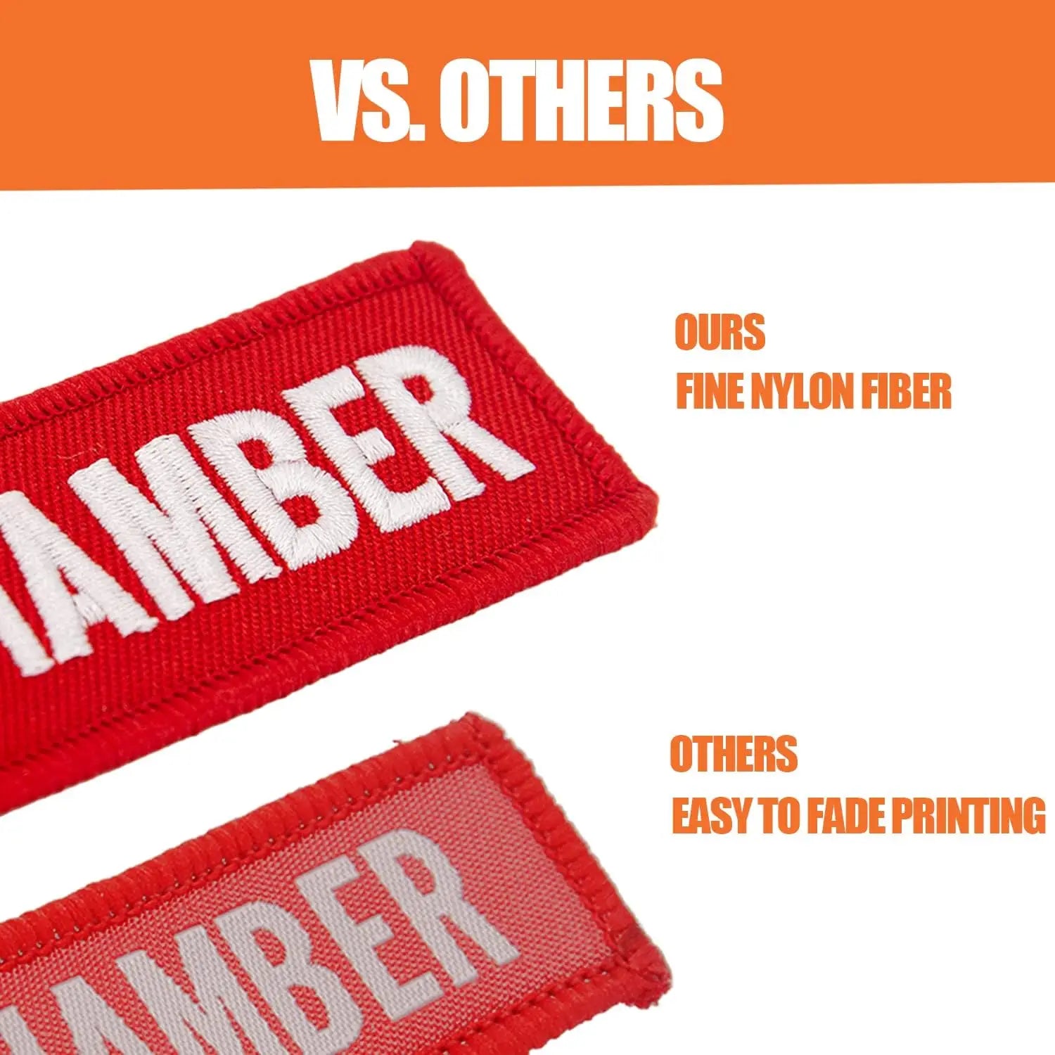 2 Pack Chamber Safety Flag for Rifle Handgun Shotgun | Bright Red Keychain Tags