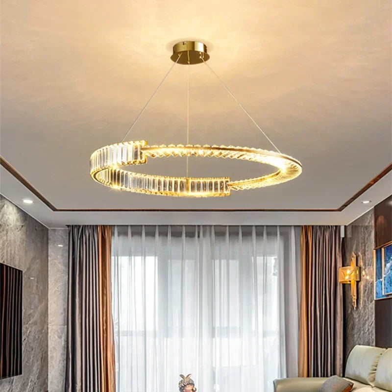 DecorBites™ Crystal LED Chandelier 2025: Elegant Ceiling Light for Home, Hotel & Kitchen