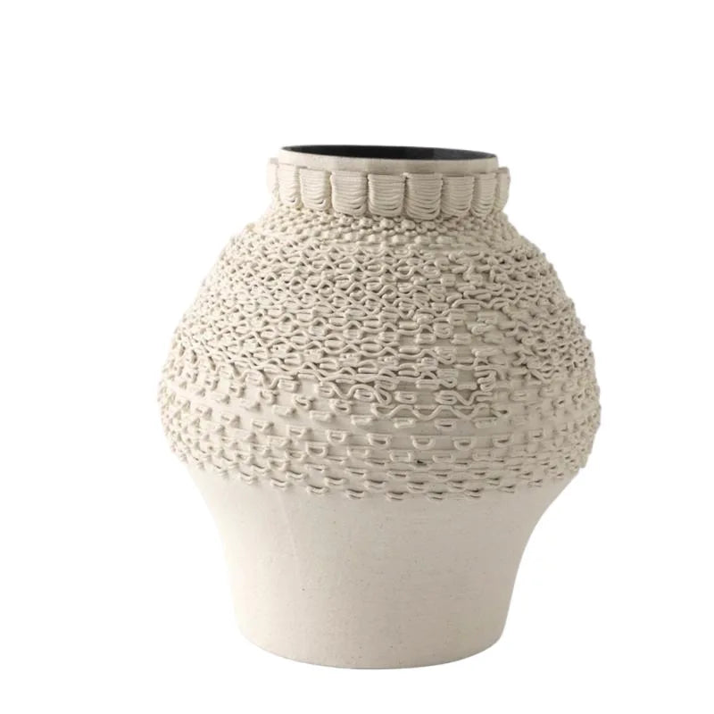 DecorBites™ Geometric Folding Ceramic Flower Vase Home Decor Handicrafts
