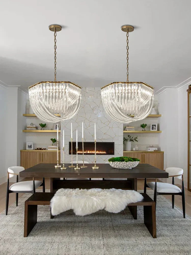 DecorBites™ Crystal Glass Pendant Lights, Dimmable Modern Lighting