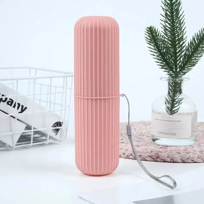 Portable Toothbrush & Toothpaste Holder – Travel Storage Organizer