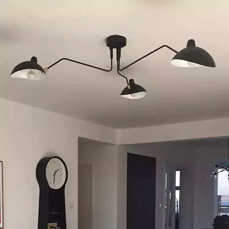 DecorBites™ Adjustable Arm Floor Lamp: Japanese Ceiling Light for Industrial Loft Decor
