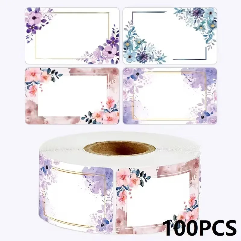 Sunflower Sticker Roll Pack | 50-250 Custom Name Labels for Home Organizing