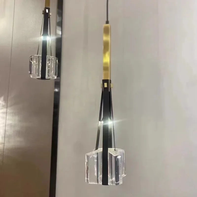 DecorBites™ Clear White Resin Pendant Light: Height Adjustable for Bedroom, Dining Room, Kitchen.